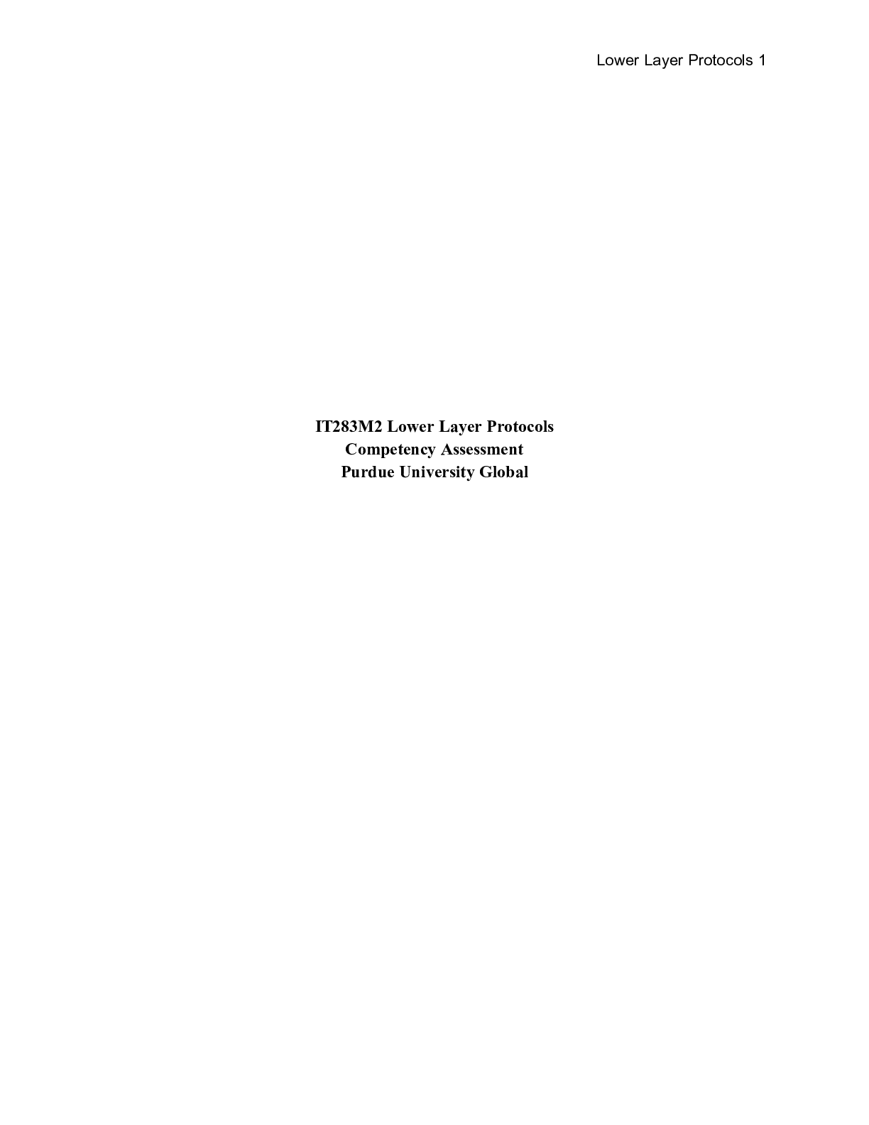 Preview image for IT283M2 Lower Layer Protocols    IT283M2 Lower Layer Protocols   Competency Assessment   P